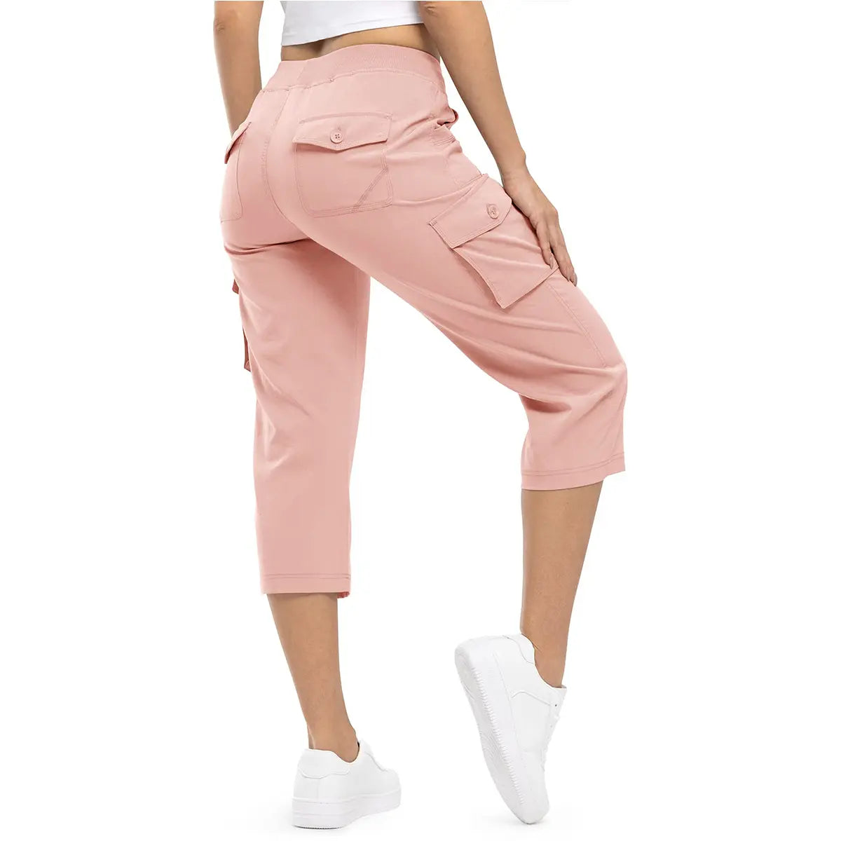 Women's Cargo Capris Pants Plus Size Outdoor Lightweight Casual Trip Loose Shorts