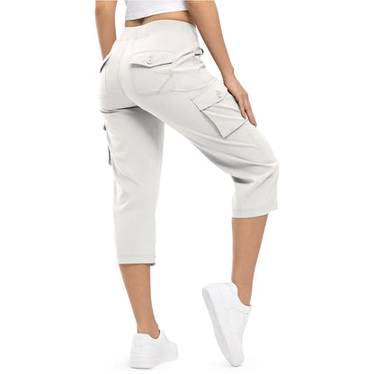 Women's Cargo Capris Pants Plus Size Outdoor Lightweight Casual Trip Loose Shorts