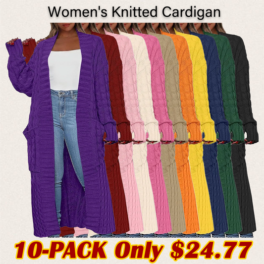 Women's Long Cardigan 2026 Oversized Coat Long Sleeve Open Cardigan Knitted Extra