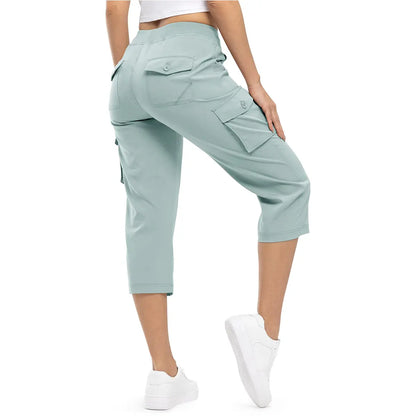 Women's Cargo Capris Pants Plus Size Outdoor Lightweight Casual Trip Loose Shorts