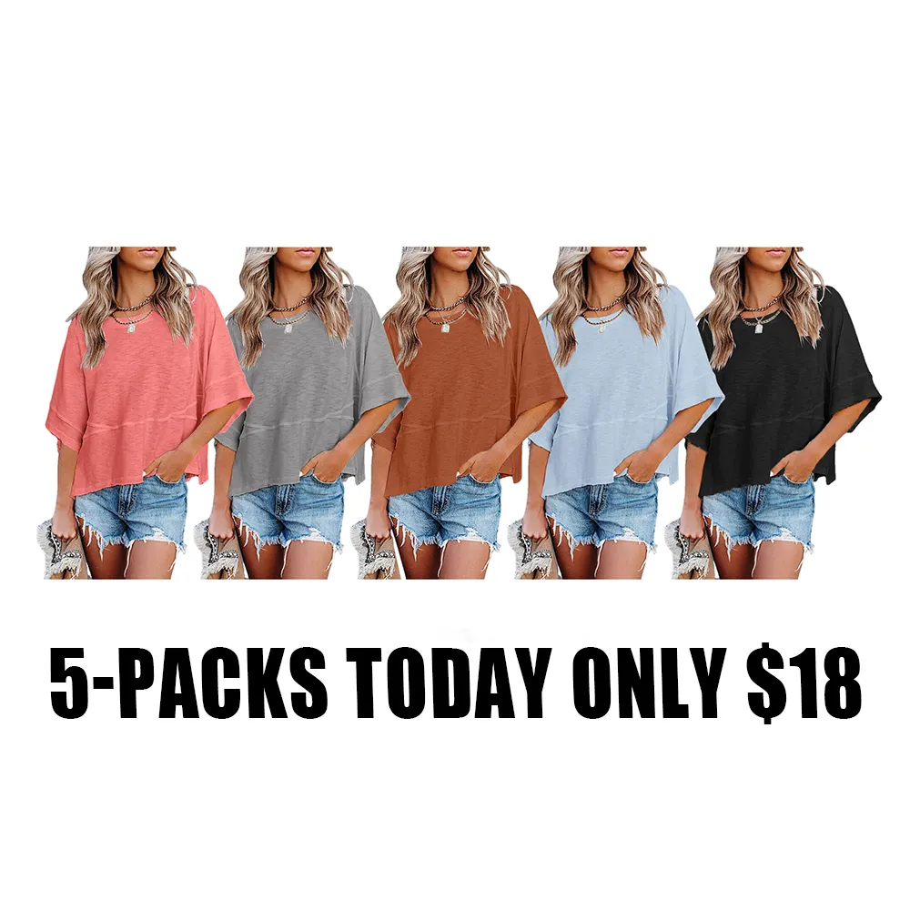 Women's Batwing Half Sleeve T-Shirts Tops