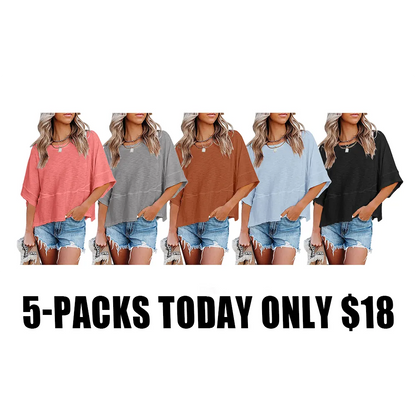 Women's Batwing Half Sleeve T-Shirts Tops