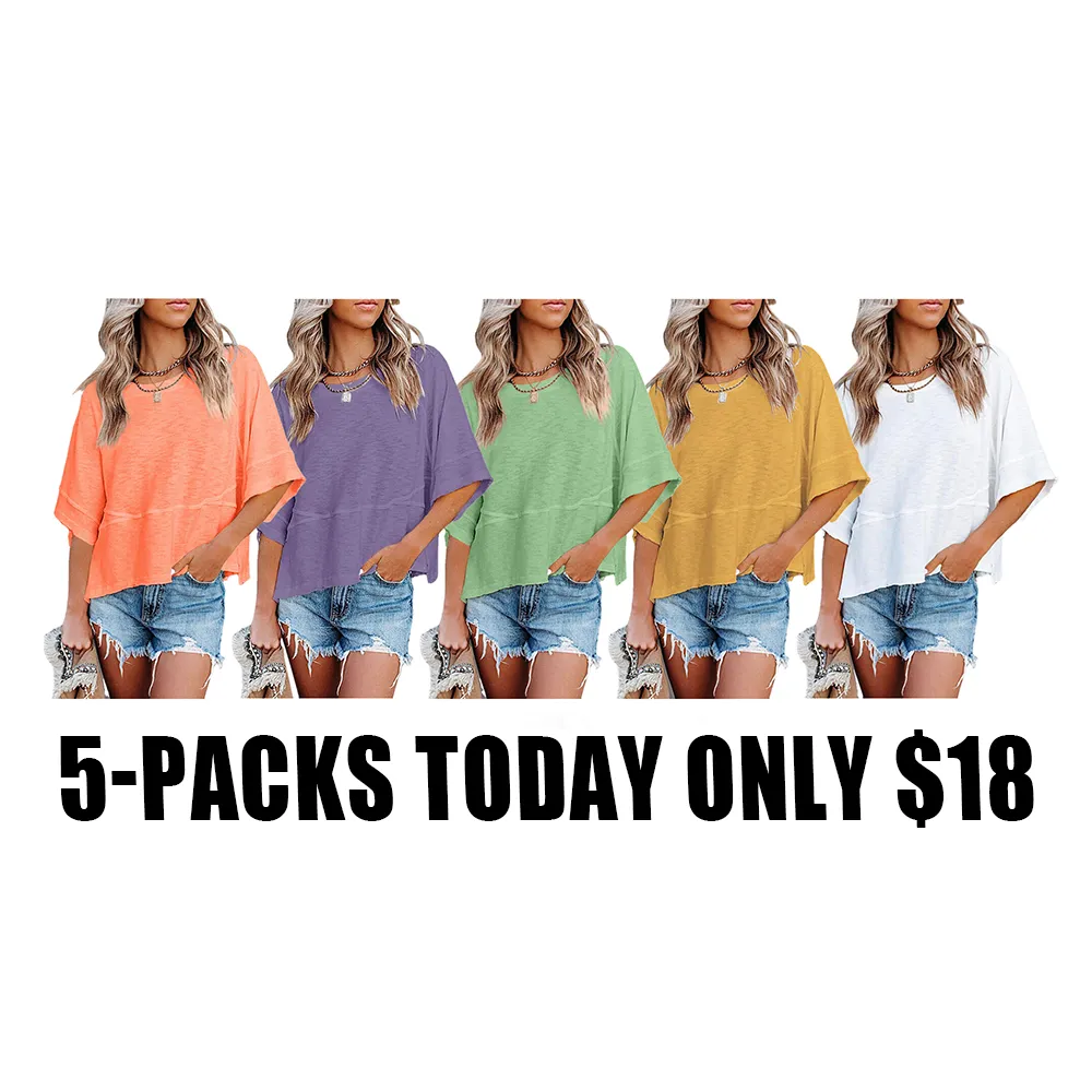 Women's Batwing Half Sleeve T-Shirts Tops
