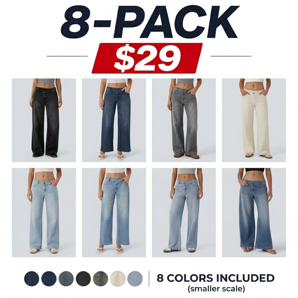 Women's Low Rise Wide Leg Jeans