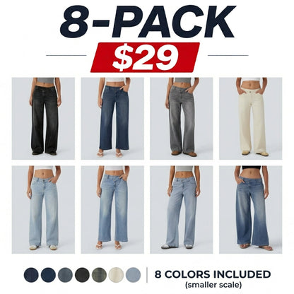 Women's Low Rise Wide Leg Jeans