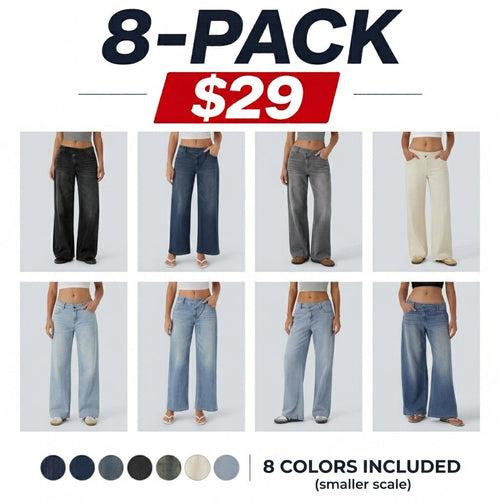 Women's Low Rise Wide Leg Jeans