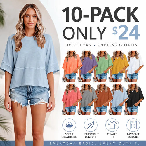Women's Batwing Half Sleeve T-Shirts Tops