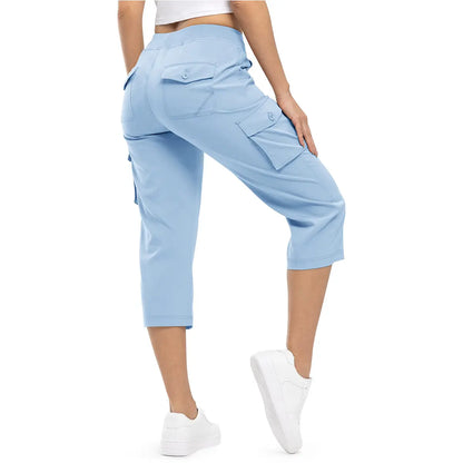 Women's Cargo Capris Pants Plus Size Outdoor Lightweight Casual Trip Loose Shorts