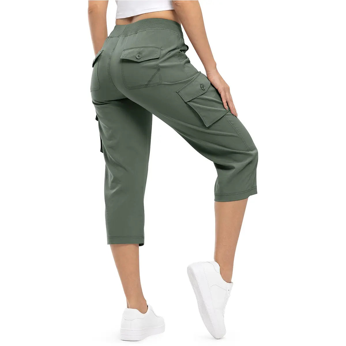Women's Cargo Capris Pants Plus Size Outdoor Lightweight Casual Trip Loose Shorts