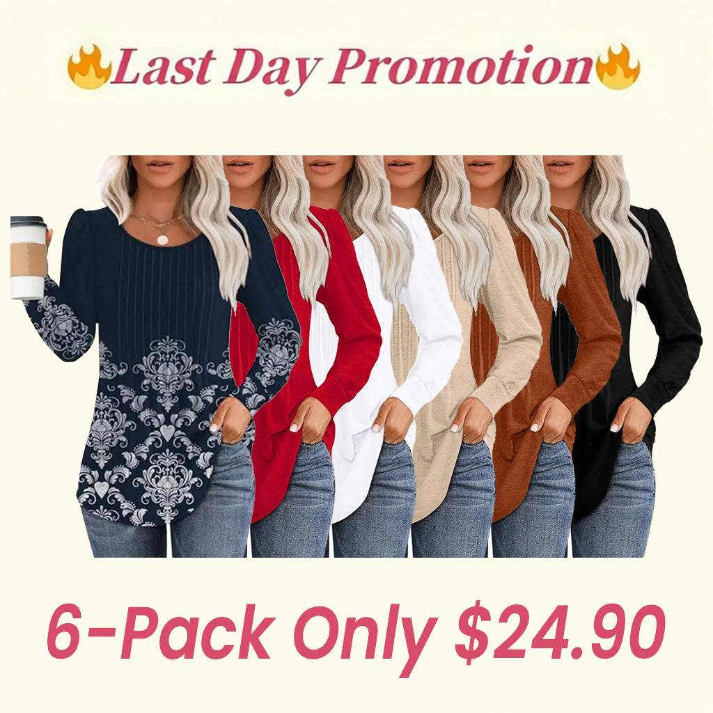 🔥Last Day Promotion🔥Womens T Shirts Short Sleeve Pleated Dressy Casual Scooped Neck Summer Tops Blouses