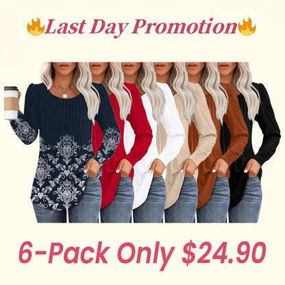 🔥Last Day Promotion🔥Womens T Shirts Short Sleeve Pleated Dressy Casual Scooped Neck Summer Tops Blouses